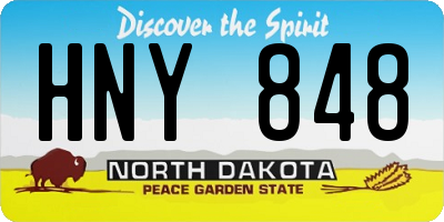 ND license plate HNY848