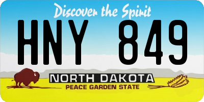 ND license plate HNY849