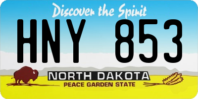 ND license plate HNY853
