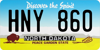 ND license plate HNY860