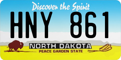 ND license plate HNY861