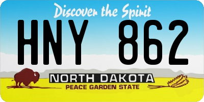ND license plate HNY862