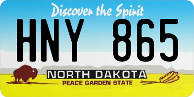 ND license plate HNY865
