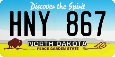 ND license plate HNY867