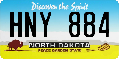 ND license plate HNY884