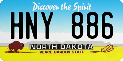 ND license plate HNY886