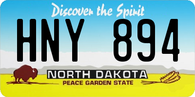 ND license plate HNY894