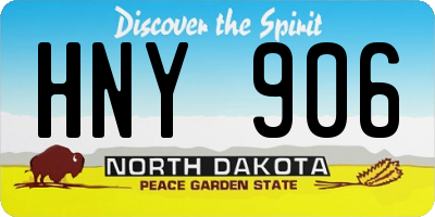 ND license plate HNY906