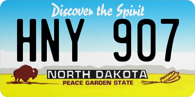 ND license plate HNY907