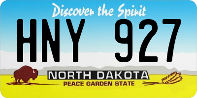ND license plate HNY927