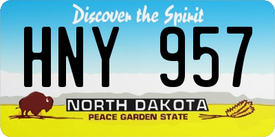 ND license plate HNY957