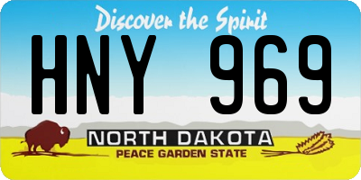 ND license plate HNY969