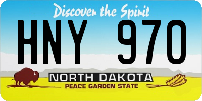 ND license plate HNY970