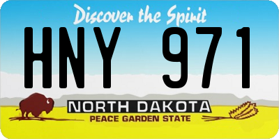 ND license plate HNY971