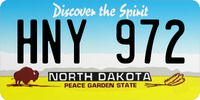 ND license plate HNY972