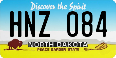 ND license plate HNZ084