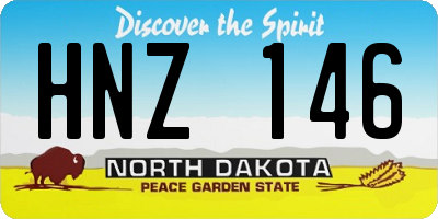 ND license plate HNZ146