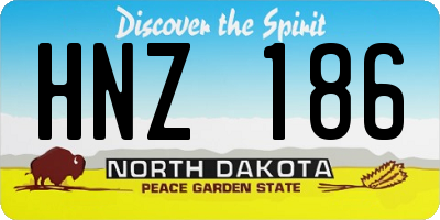 ND license plate HNZ186