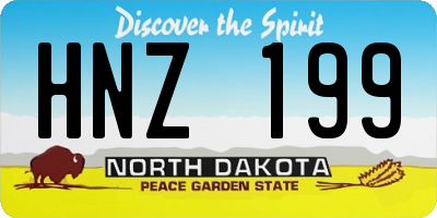 ND license plate HNZ199