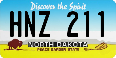ND license plate HNZ211