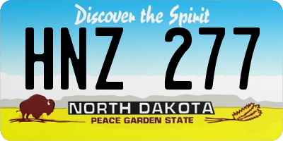 ND license plate HNZ277