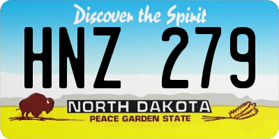 ND license plate HNZ279