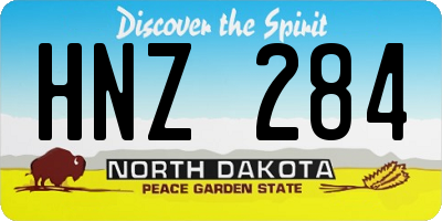 ND license plate HNZ284