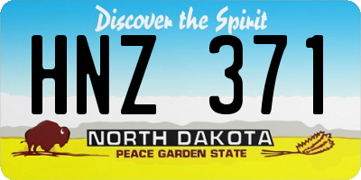 ND license plate HNZ371