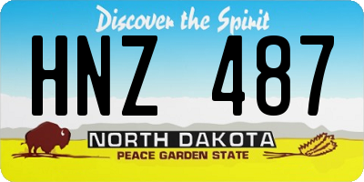 ND license plate HNZ487