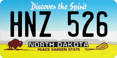 ND license plate HNZ526