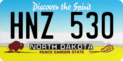 ND license plate HNZ530