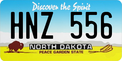 ND license plate HNZ556
