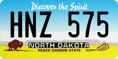 ND license plate HNZ575