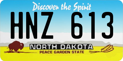 ND license plate HNZ613