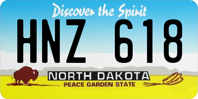 ND license plate HNZ618