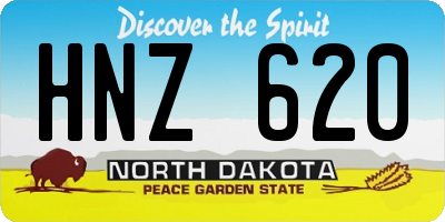 ND license plate HNZ620
