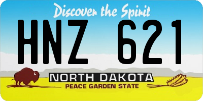 ND license plate HNZ621
