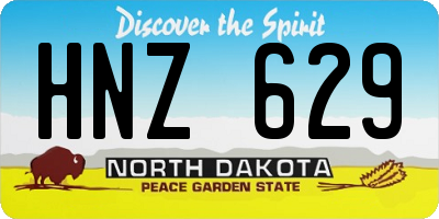 ND license plate HNZ629