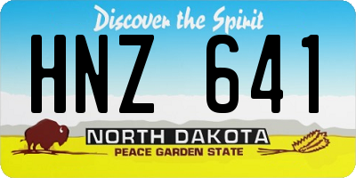 ND license plate HNZ641