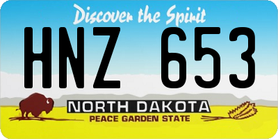 ND license plate HNZ653