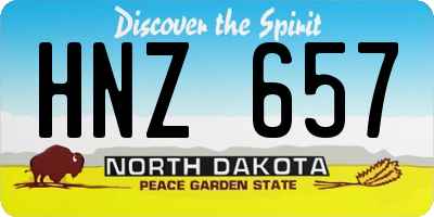 ND license plate HNZ657