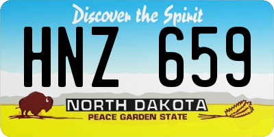 ND license plate HNZ659