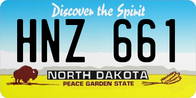ND license plate HNZ661