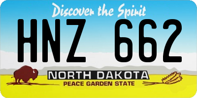 ND license plate HNZ662