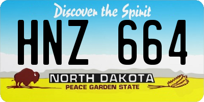 ND license plate HNZ664