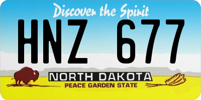 ND license plate HNZ677
