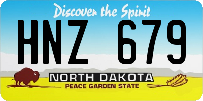 ND license plate HNZ679