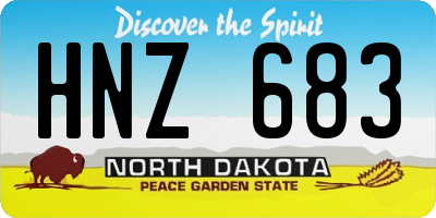 ND license plate HNZ683