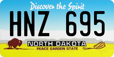 ND license plate HNZ695