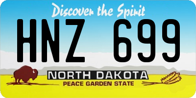 ND license plate HNZ699